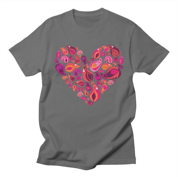 Vagina Vulva Heart Print