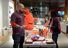 mega heart plushie - museum gift store