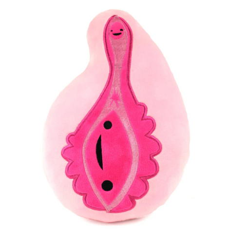 Vagina + Vulva Plush with Zipper Pouch - Vagina Pillow - Plush Organ Stuffed Toy Pillow - Anatomy Pillow - Organ Plushie - I Heart Guts