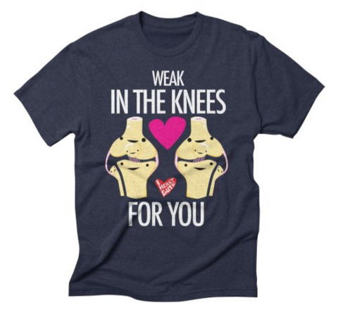 Weak in the Knees T-shirt - Knee T-shirt - Organ Anatomy Shirt - I Heart Guts