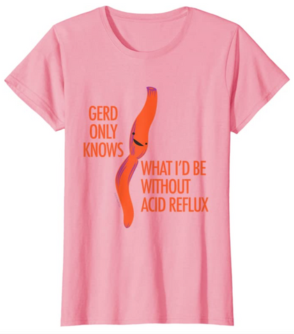 Shop Acid Reflux T-shirt on Amazon - GERD Esophagus Tee - I Heart Guts