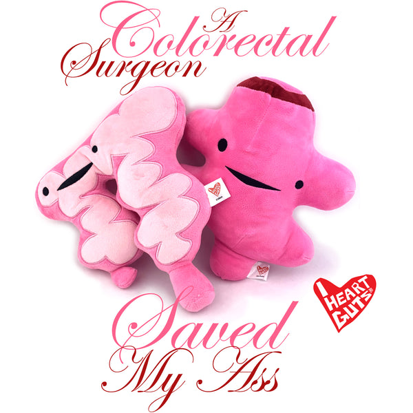 colorectal plushies, colon cancer pillows, colon surgery humor gifts, funny colon cancer gif