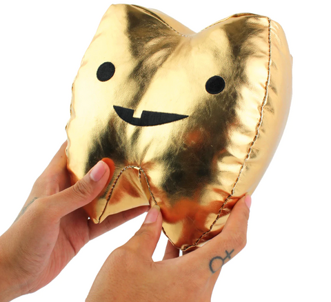 Gold Tooth Plush - You Can't Handle the Tooth - Tooth Plushie - Plush Organ Stuffed Toy Pillow - I Heart Guts