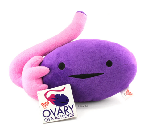 Ovary Plushie - Plush Organ Stuffed Toy Pillow - Anatomy Pillow - Organ Plush - Funny OBGYN/GYNO Gift - I Heart Guts