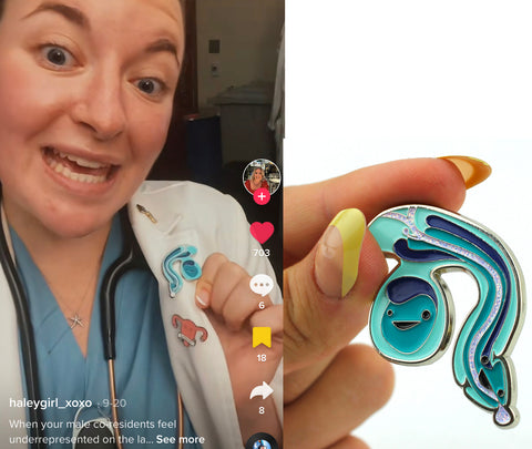 urology pins cute funny urologist lanyard badge reel buttons enamel pins
