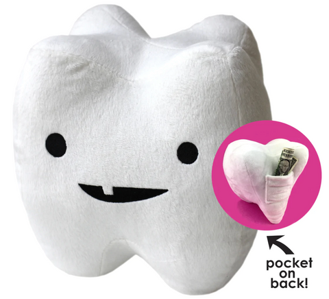 Tooth Plush - You Can't Handle the Tooth - Tooth Plushie - Tooth Plush with Pocket - Tooth Fairy Pillow - Plush Organ Stuffed Toy Pillow - I Heart Guts