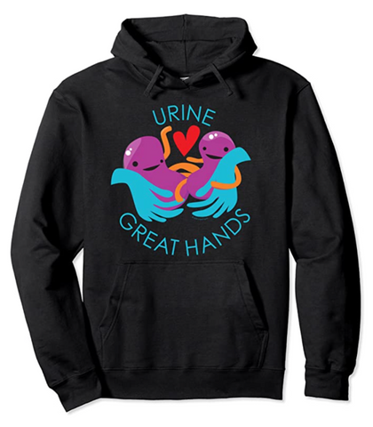 Shop Kidney Transplant Sweatshirt on Amazon - Urine Great Hands Hoodie - I Heart Guts
