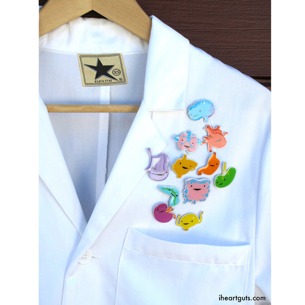 White Coat Doctor Pins and Decor