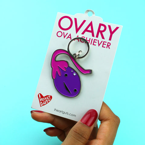 Ovary Keychain - Ova Achiever - I Heart Guts