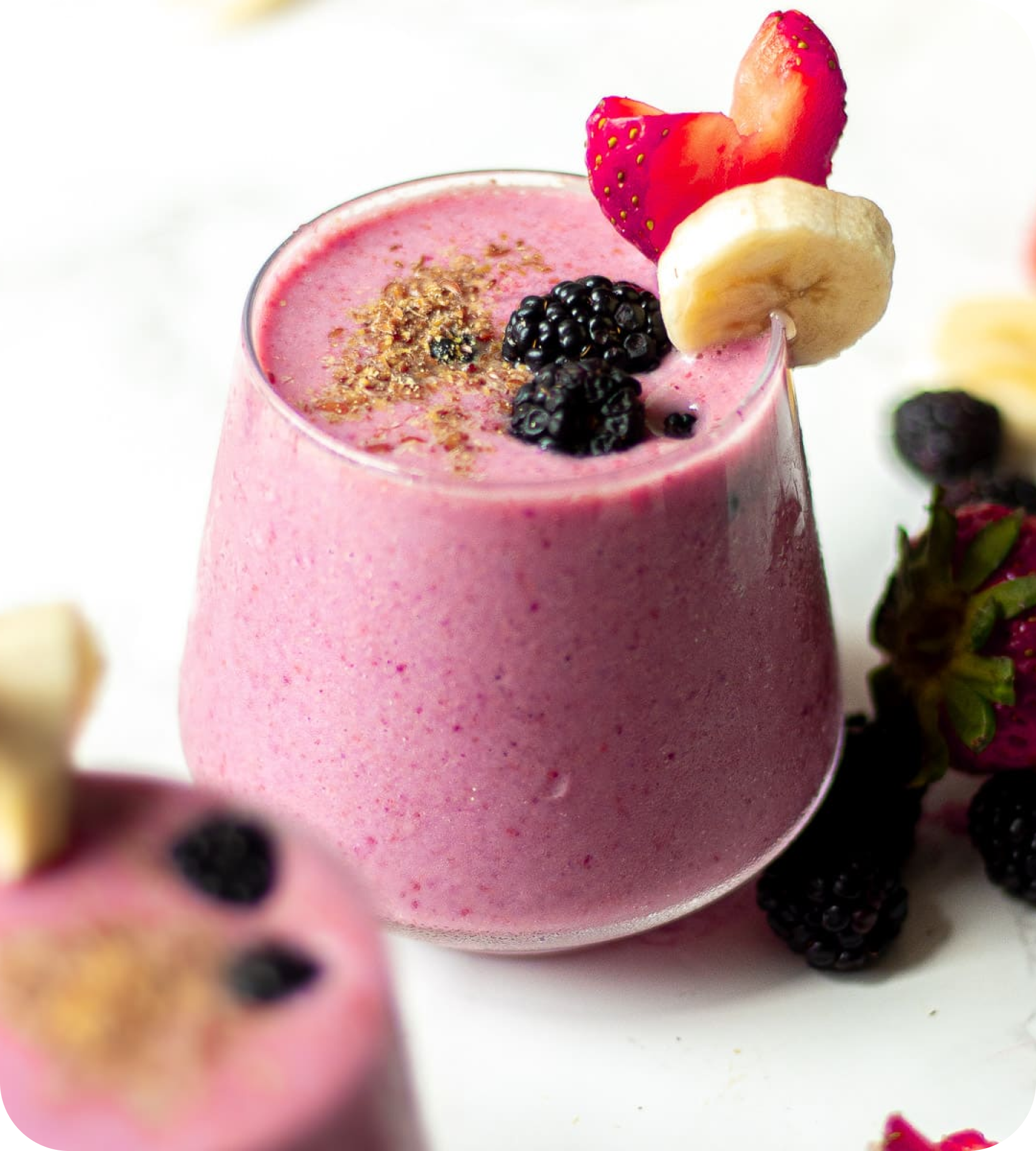 Creamy Banana Blackberry Smoothie