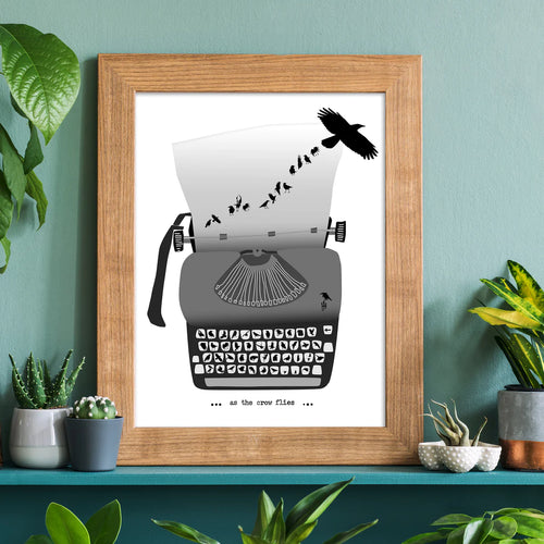 As_the_Crow_Flies_-_Crow_Typography_Black_and_White_Art_Print