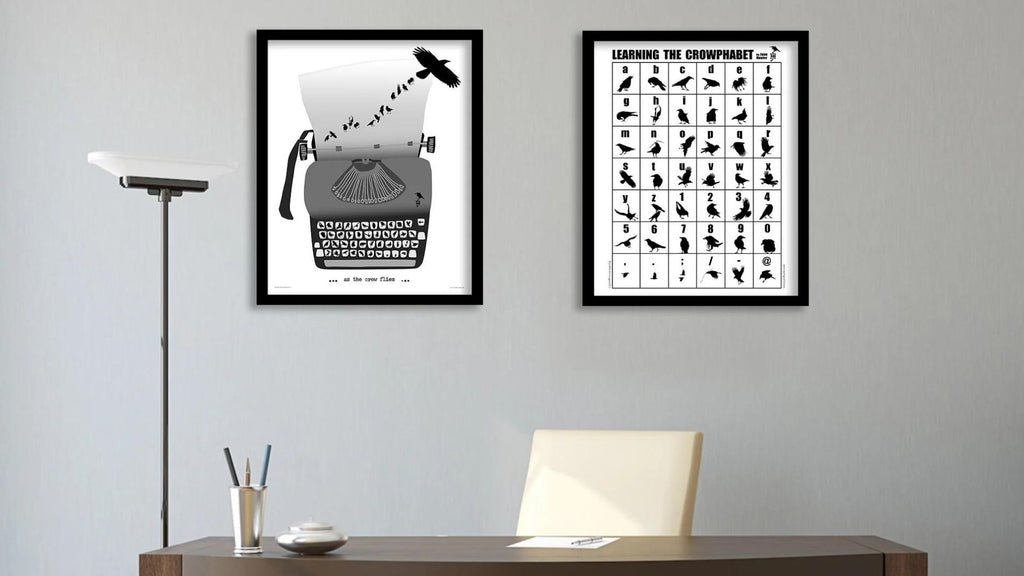 BLACK & WHITE CROW POSTERS