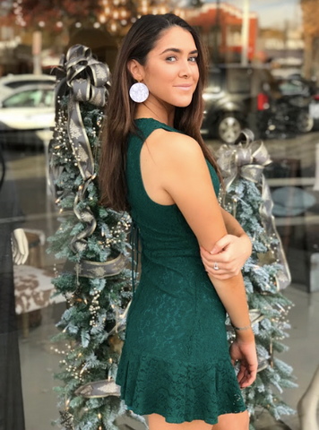 Always Love Emerald Lace Dress