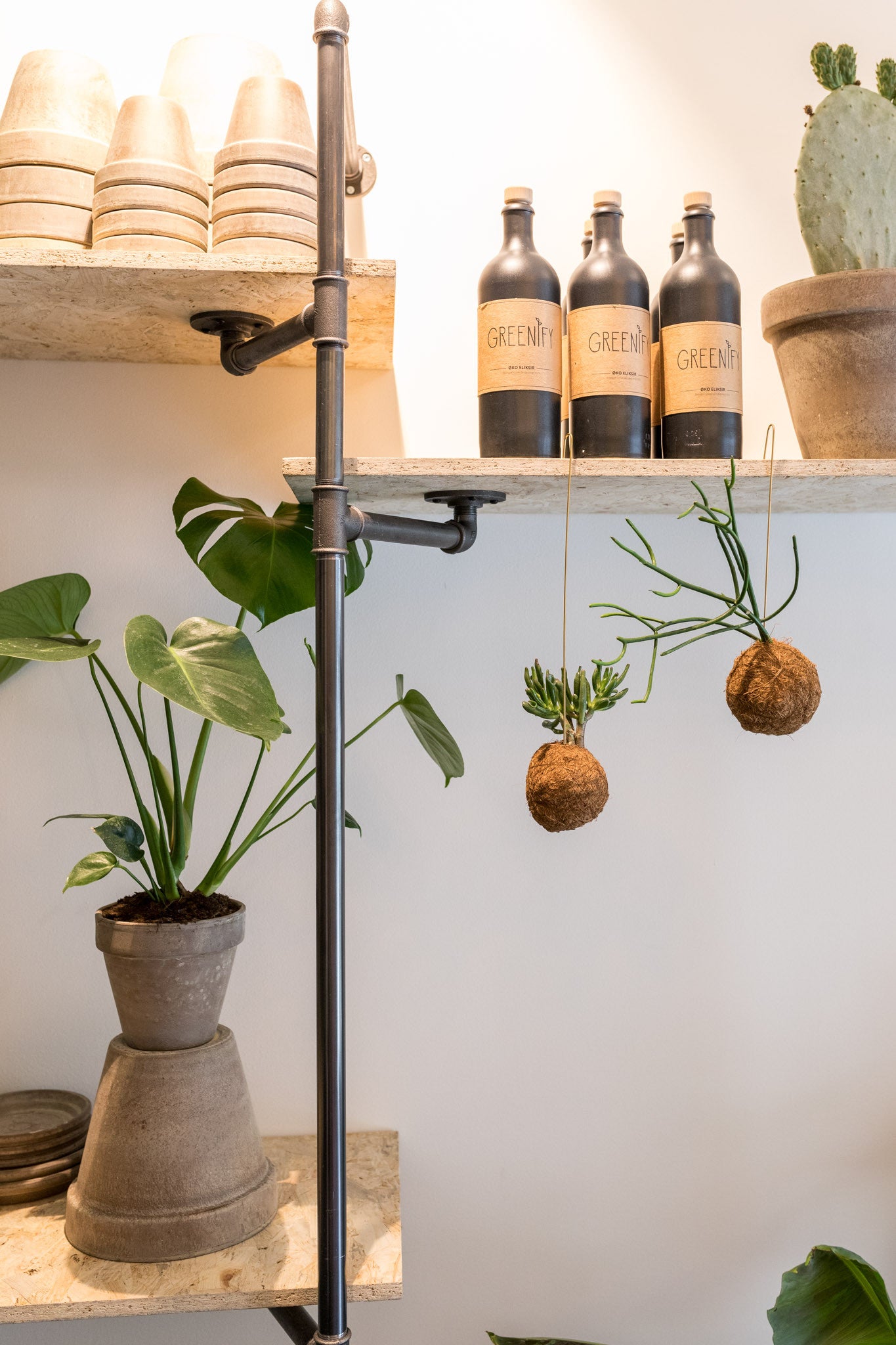 étagère sur mesure pour la boutique de plantes Bloom à Frederiksberg