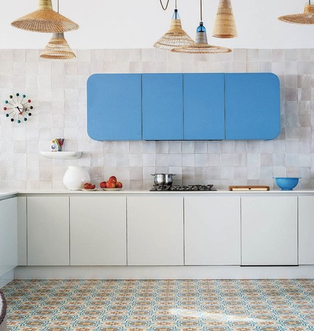 Siniset keittiöyksiköt - keittiön inspiraatio - Rackbuddy