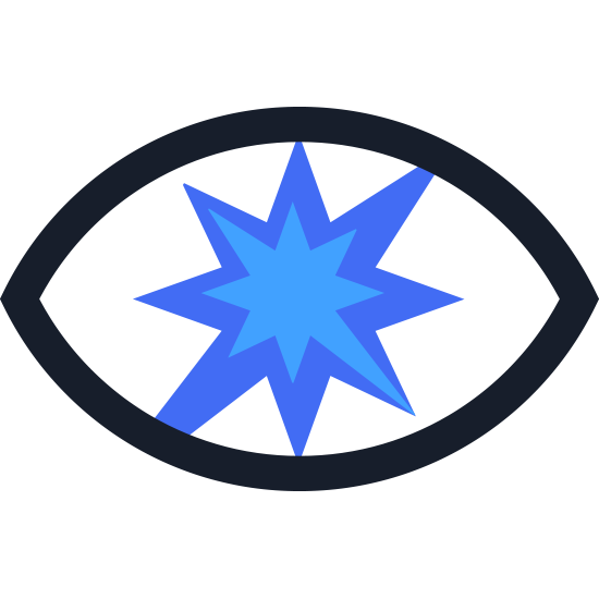 SVG coloré représentant des yeux qui piquent un symptôme de la sécheresse oculaire
