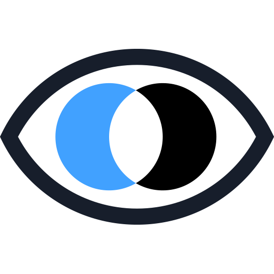 SVG coloré montrant une vision floue un symptôme de la sécheresse oculaire
