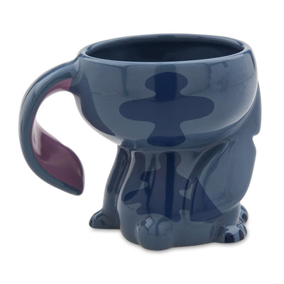 Disney Parks Stitch Sculpted Figural Ceramic Coffee Mug New