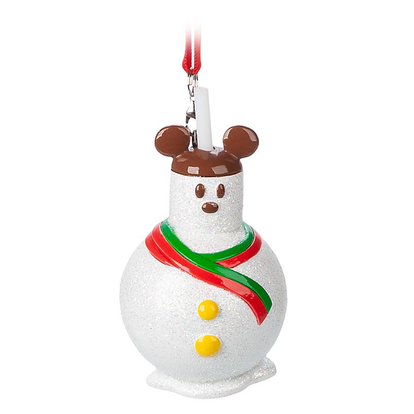 Disney Parks Snowman With Mickey Ear Hat Tumbler Christmas Ornament Ne I Love Characters