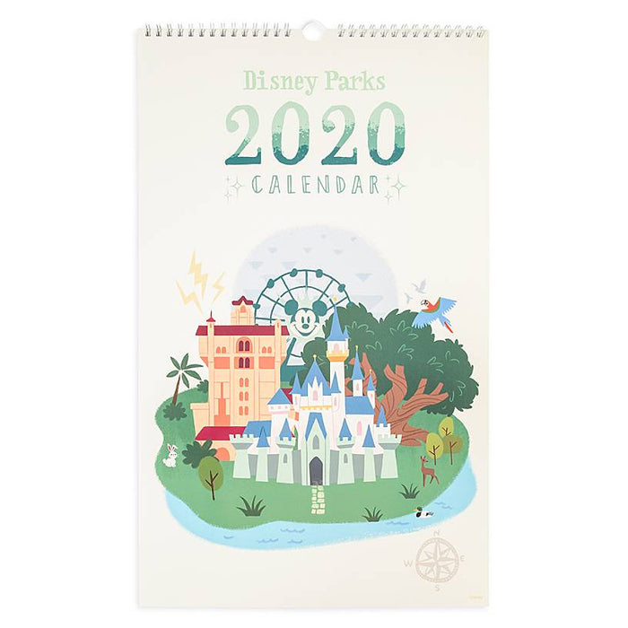 Disney Parks Attraction Poster Calendar 2020 12 Months New Sealed – I