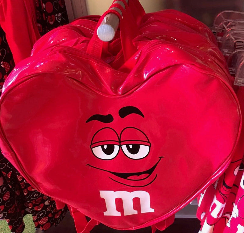 M&M's World Red Valentine Heart Shaped Reversible Backpack ...