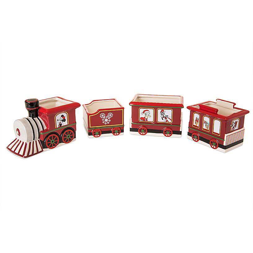 disney store mickey and friends christmas toy train set