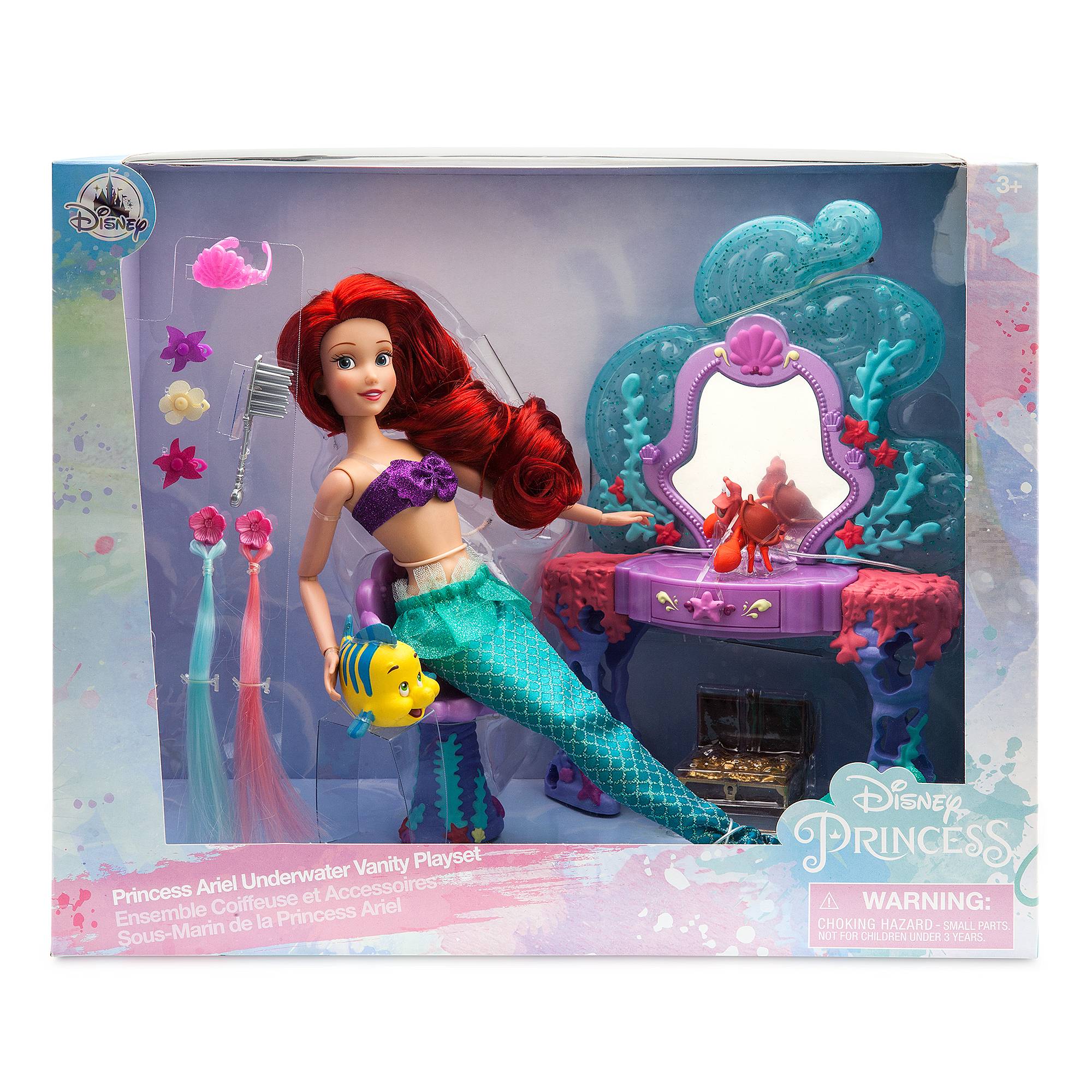 Disney Ariel Classic Doll Underwater Vanity Play Set The Little Mermai I Love Characters 