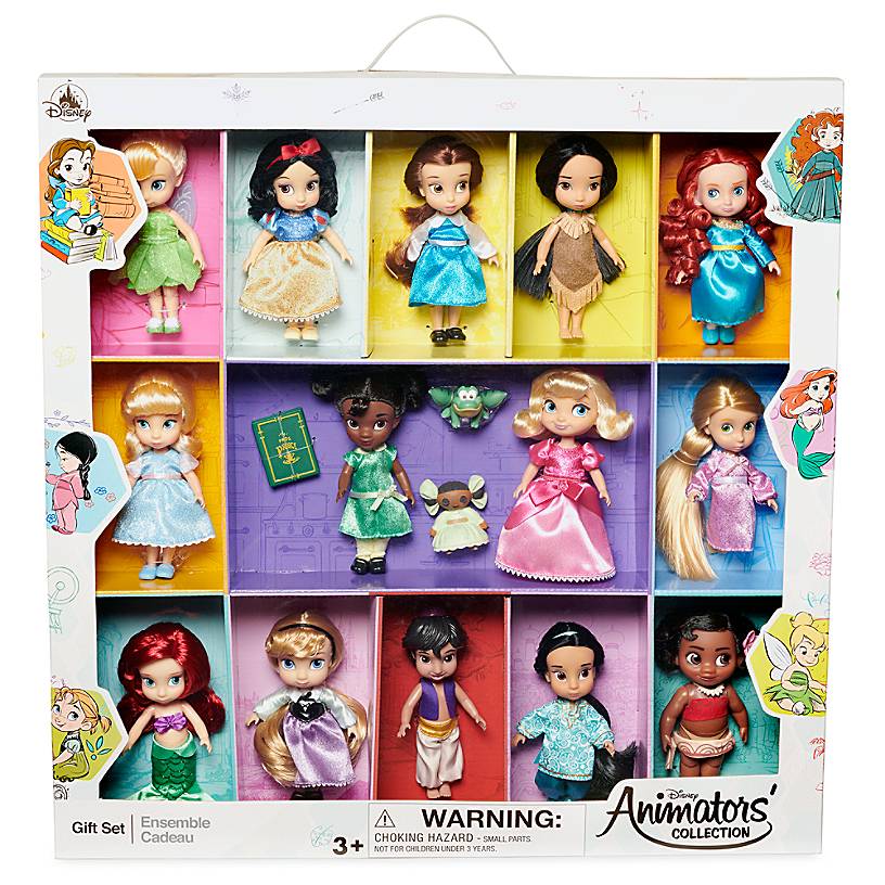 Disney Store Animators Collection Mini Doll T Set 5 New With Box