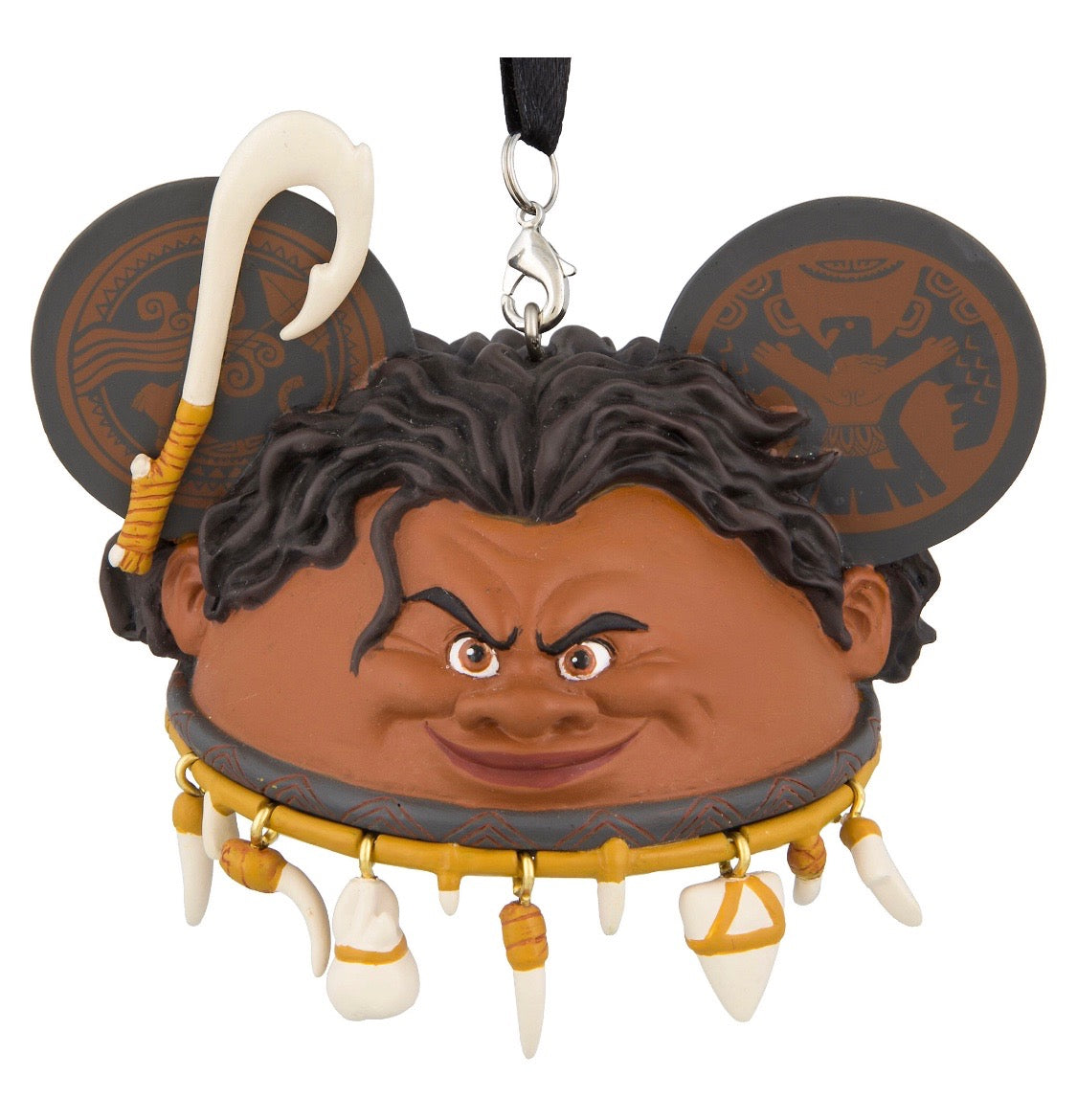 Disney Parks Moana Maui Hook Ear Hat Christmas Ornament New With I Love Characters