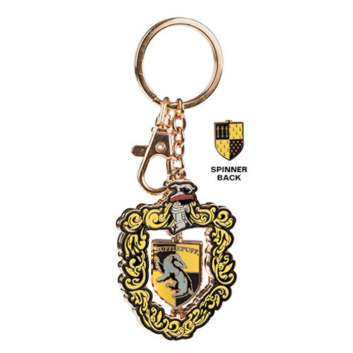 Universal Studios Harry Potter Hufflepuff Crest Spinning Keychain New ...