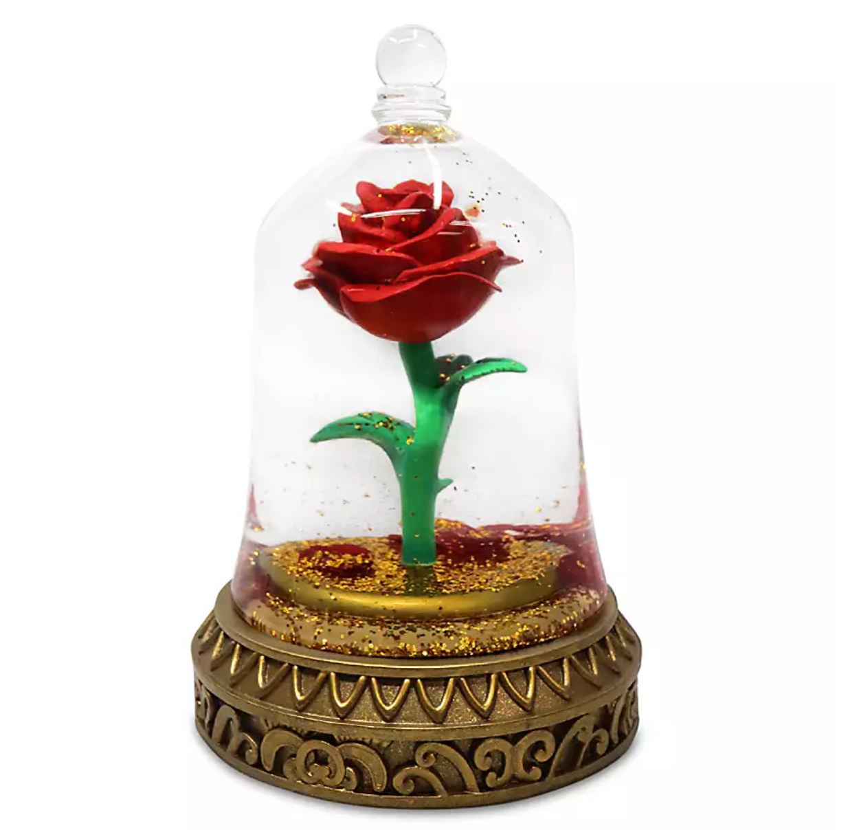 Disney Parks Beauty And The Beast Enchanted Rose Snow Globe New With B I Love Characters