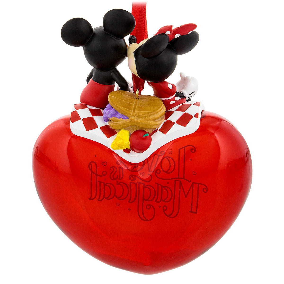 disney parks mickey and minnie mouse holiday park ornament - magic kingdom