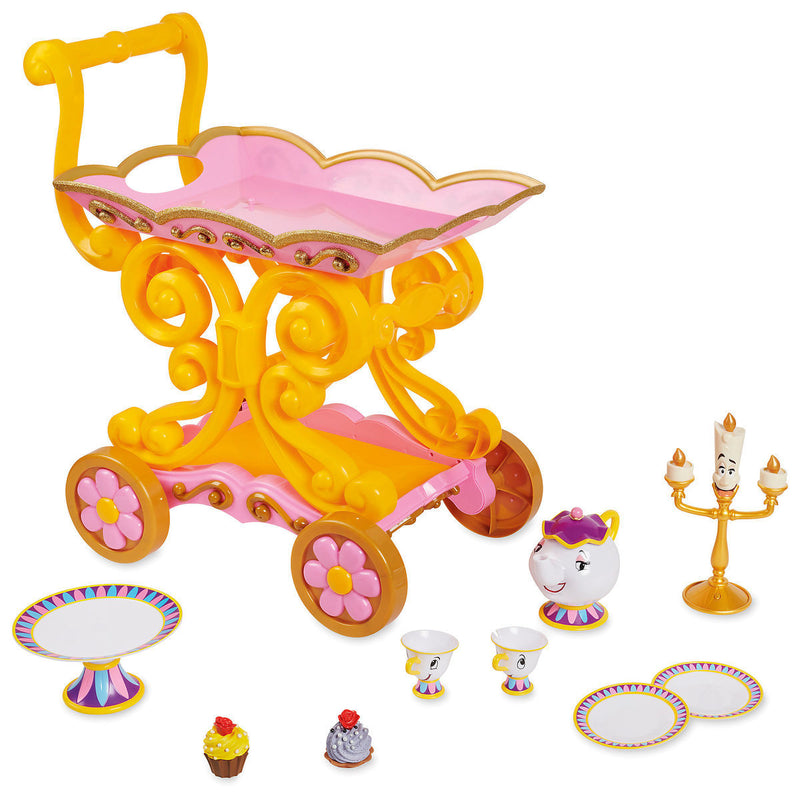 Disney Store Beauty and the Beast Be Our Guest Singing Tea Cart Play S