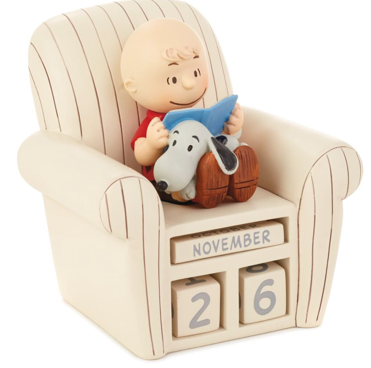 Hallmark Peanuts Charlie Brown Chair and Snoopy Perpetual Calendar New