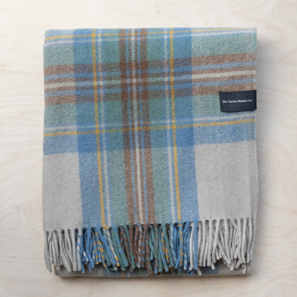 blue tartan blanket