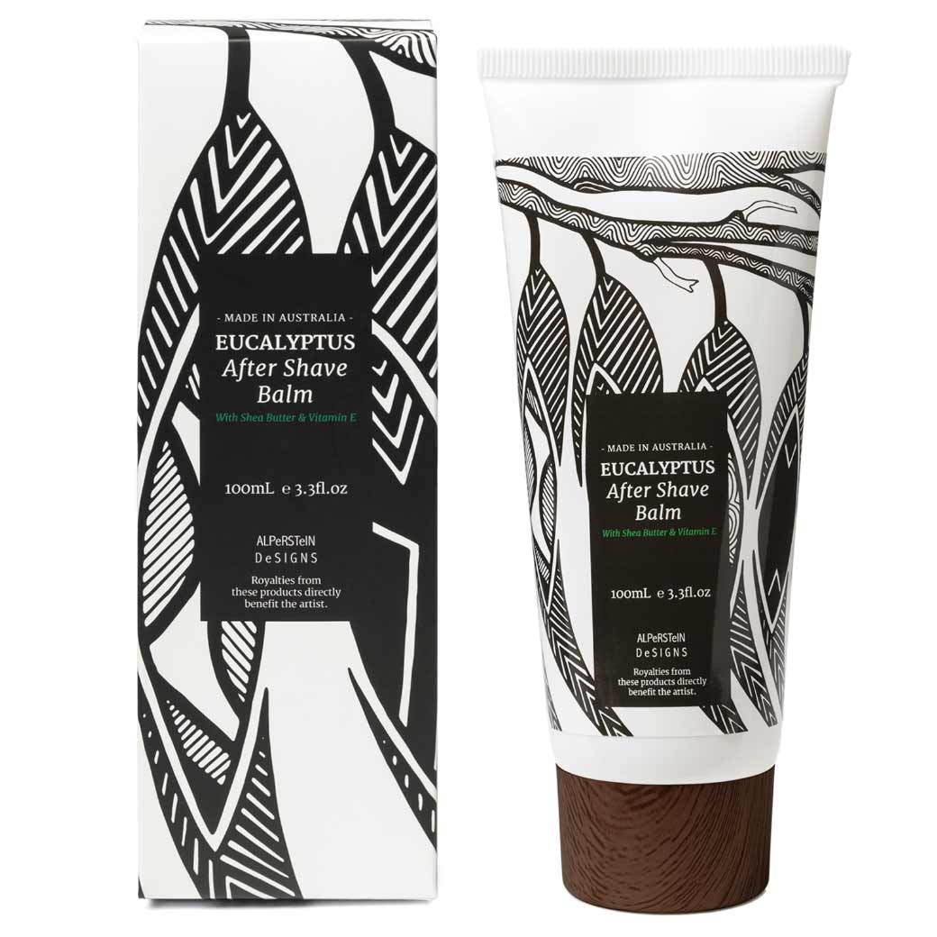 Gifts for Men - Eucalyptus After Shave Balm with Aboriginal Art Box Bits