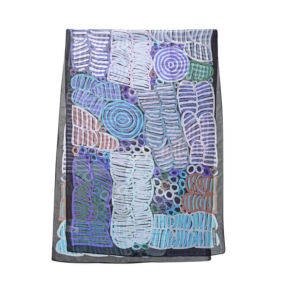 Paperwings silk scarf  digital print scarves, Australian made gifts