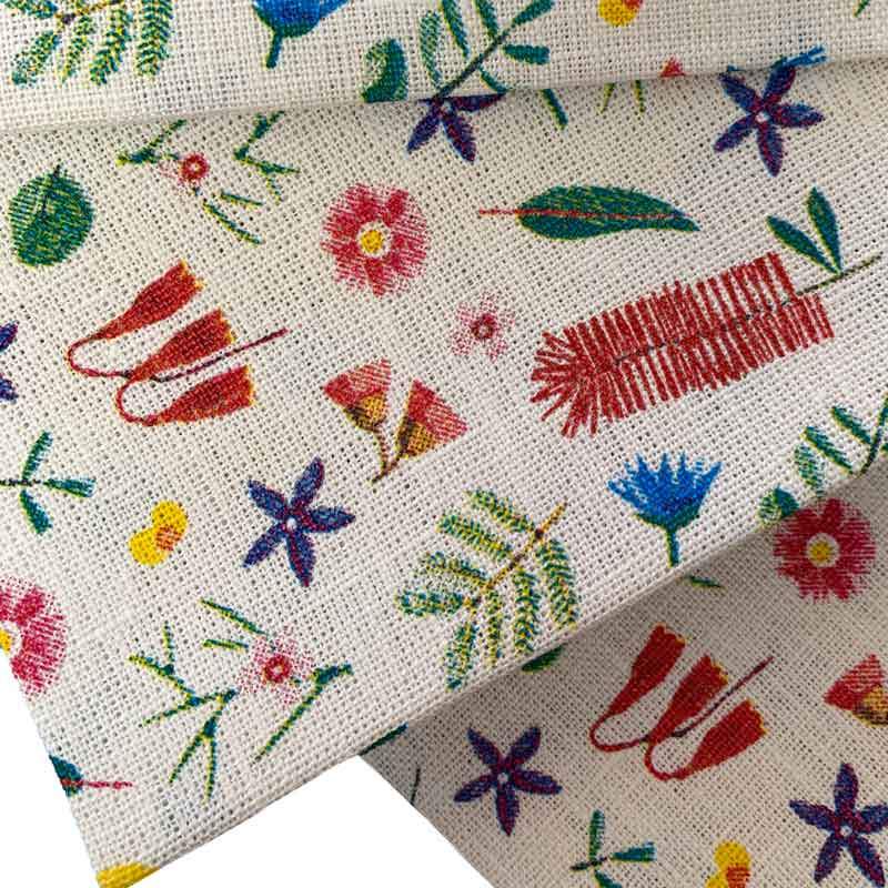 Australian Souvenir Wildflowers Pure Linen Tea Towel - Bits of Australia