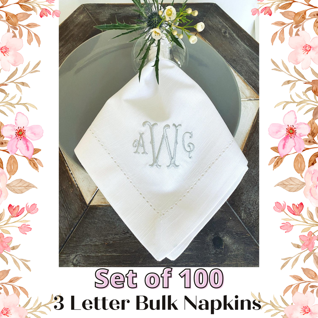 Renner – Linen Pretty Gifts Monogrammed Cocktail Personal Napkins