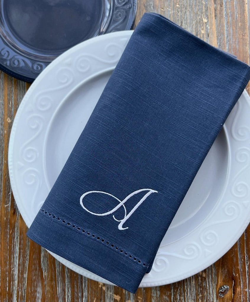 Moira Script Monogrammed Cloth Dinner Napkins - Set of 4 napkins