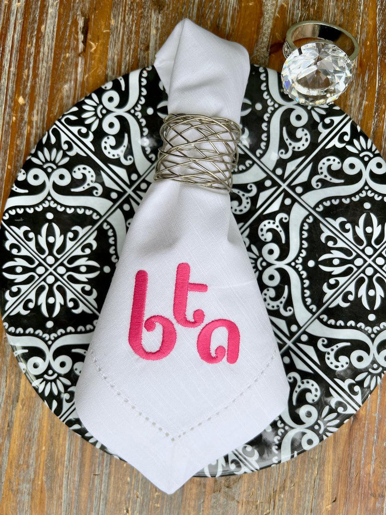 Silver Monogram Napkin Hook