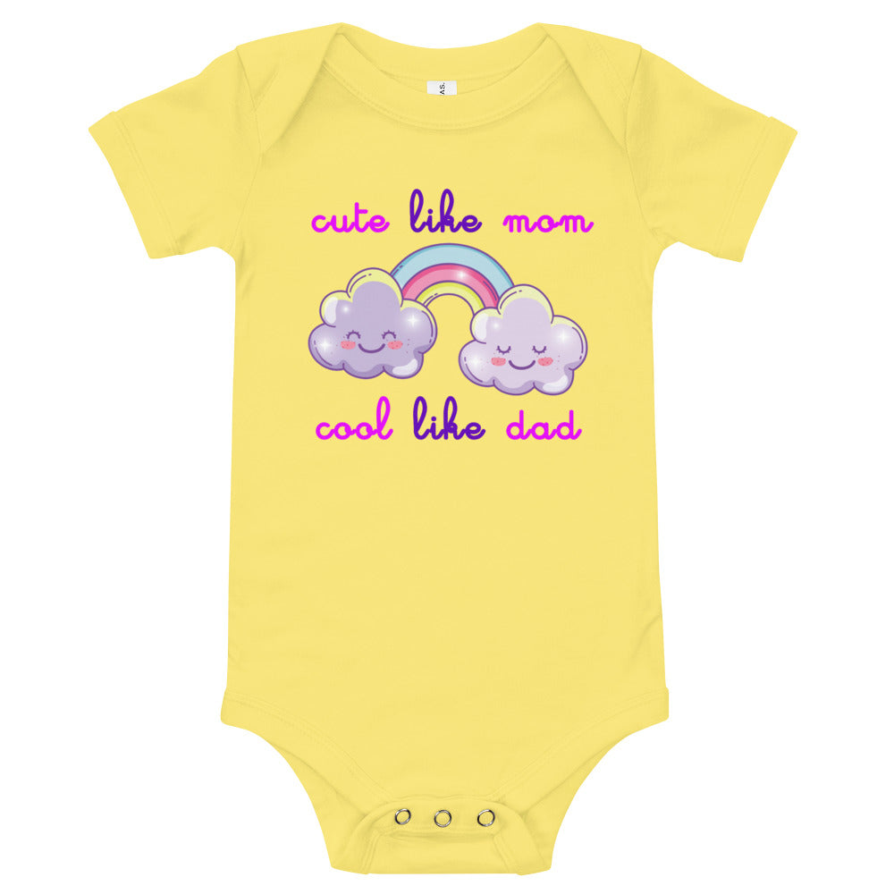 Download Baby Shirt Diaper Cover Cute Like Mom Cool Like Dad Personaltouch Shop