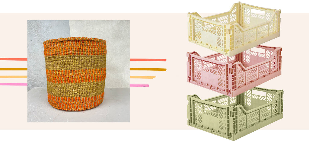 SISAL WOVEN BASKET AND AYKASA CRATES