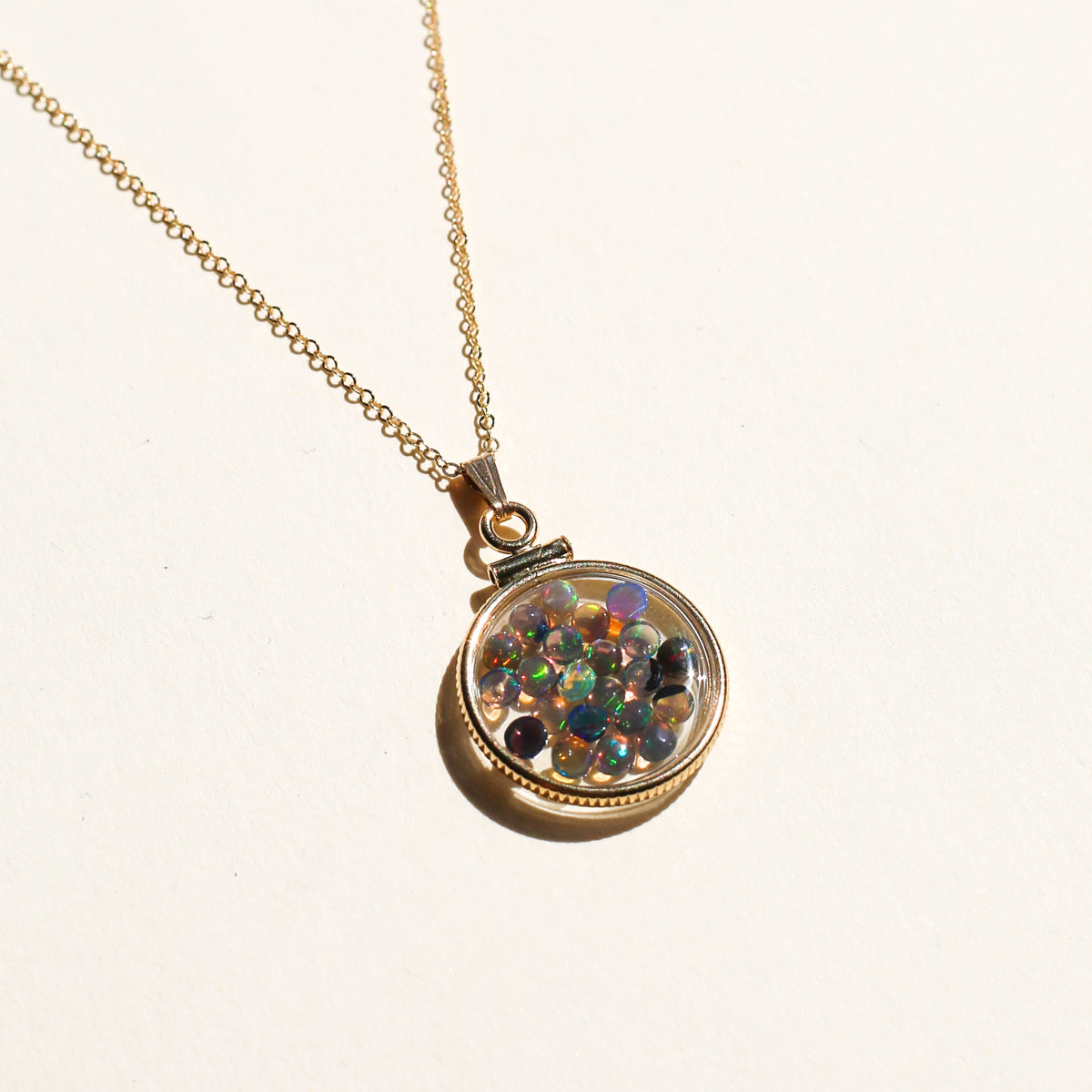 14K GOLD-FILLED OPAL SHAKER NECKLACE