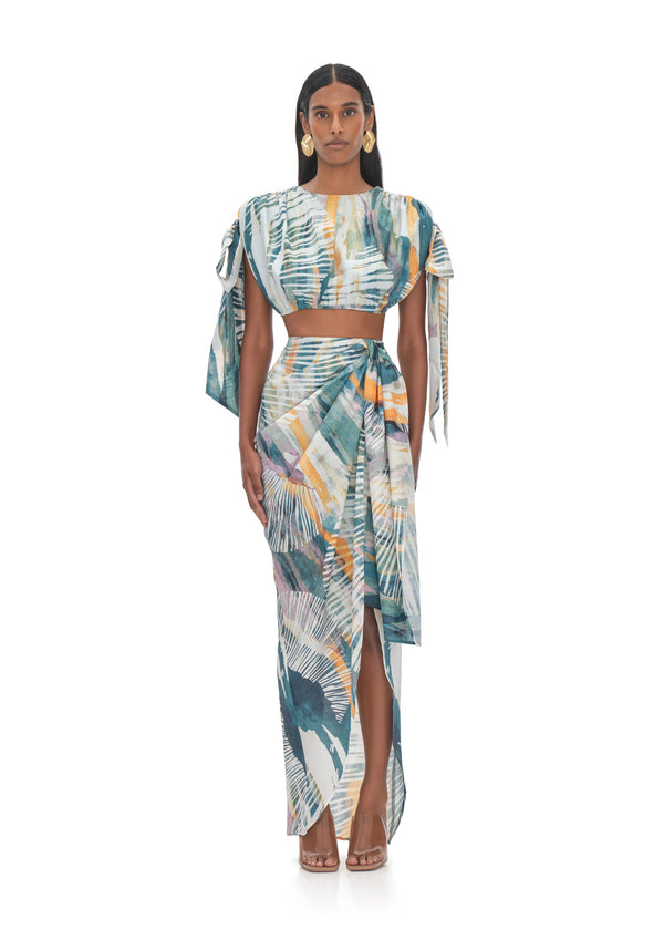 ANDREA IYAMAH HALIMA ABSTRACT BARK WRAP SKIRT – Andrea Iyamah