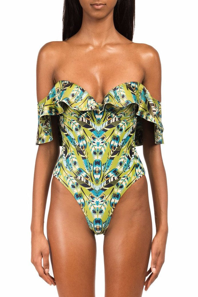 CARLY Off-Shoulder One Piece Swimsuit
