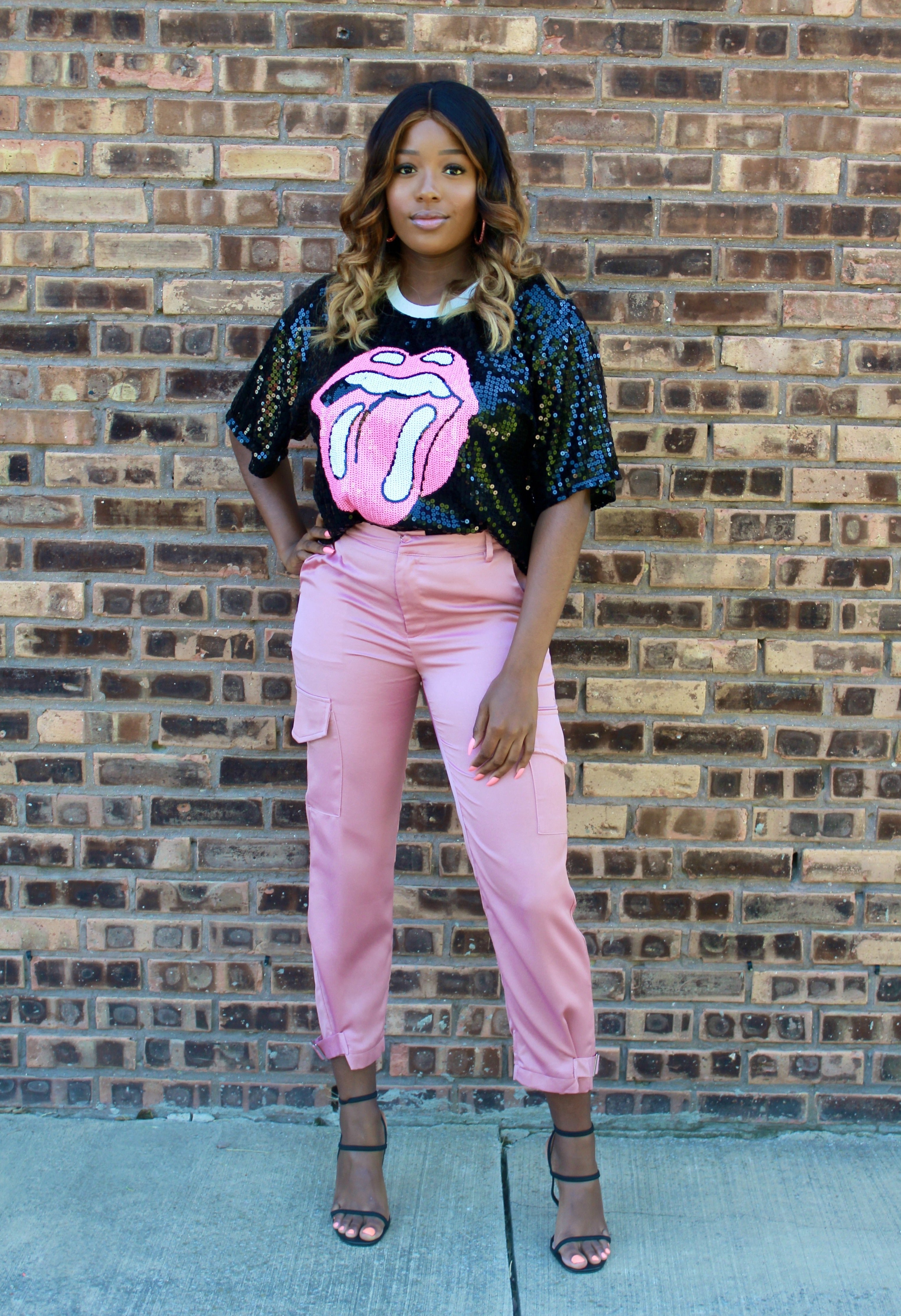 Pretty in Pink Satin Cargo Pants | Runway Without Rules