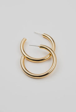 Chunky Tube Hoop Earrings