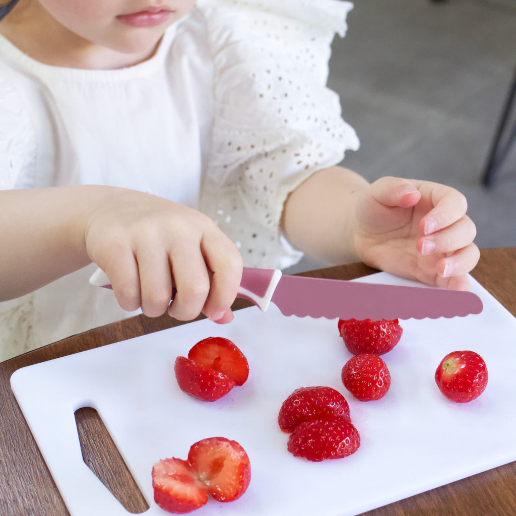 couteau d'apprentissage liewood enfant rose