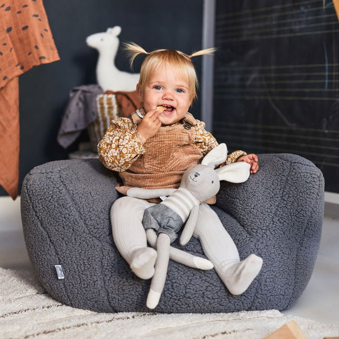 Fauteuil Pour Enfant Beanbag Teddy Gris Par Jollein Joures